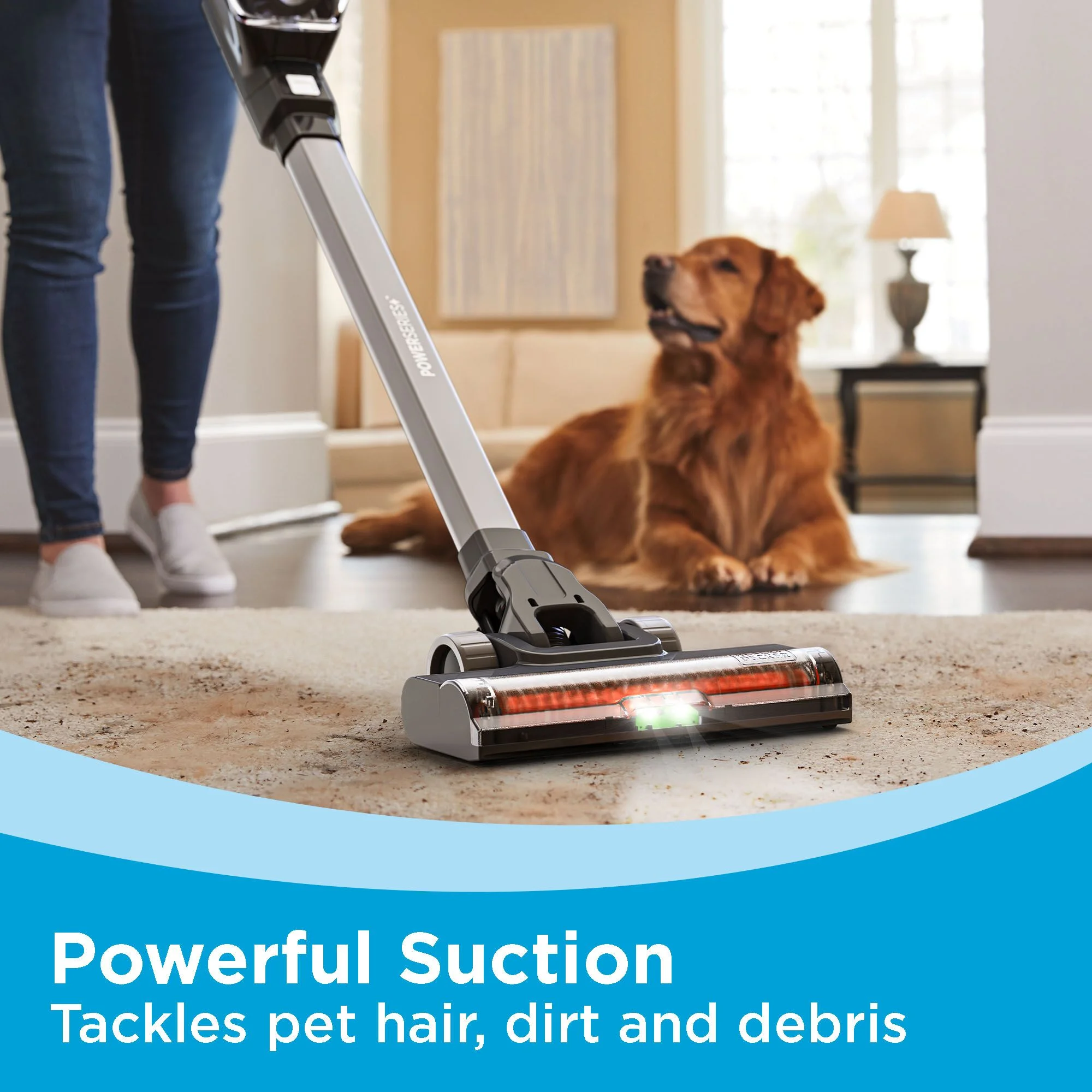 POWERSERIES+ 20V MAX* Cordless Stick Vacuum Kit, for Carpet and Hard Floors, Convertible to Handheld, 44 Minute Run-time, for Daily Cleaning, BHFEA18D1 - Image 6