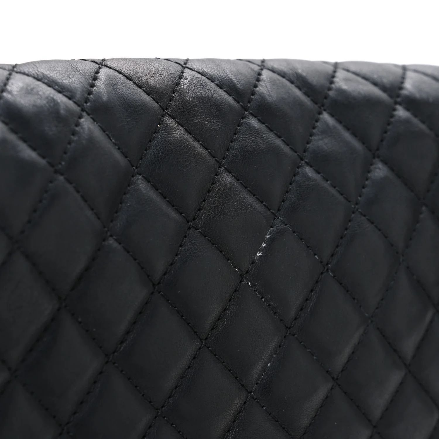 Lambskin Quilted Medium Boy Flap Black