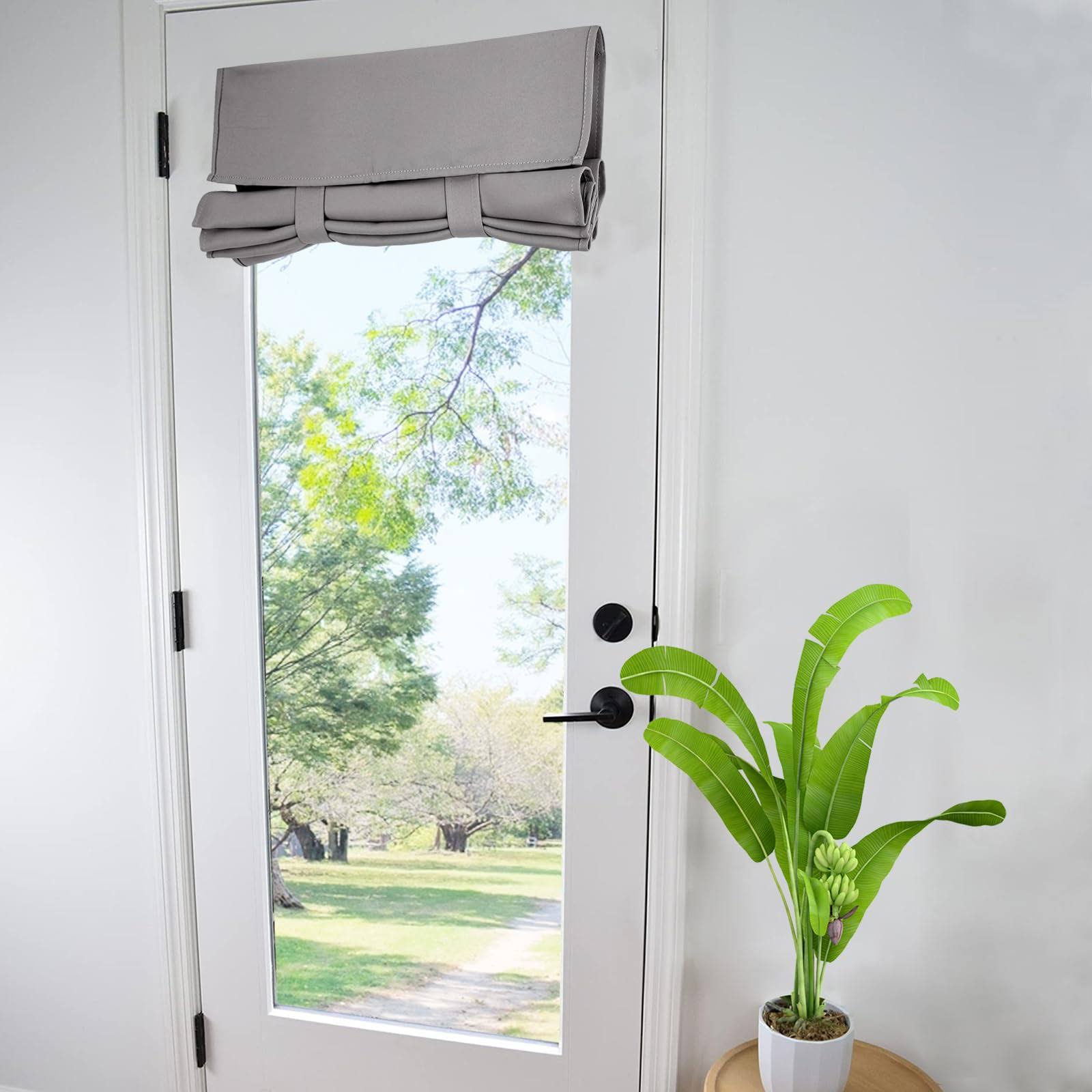 WdFour Door Curtains for Door Window, French Door Curtains for Privacy, Easy Installed Tricia Door Panels,Front Door Sidelight C