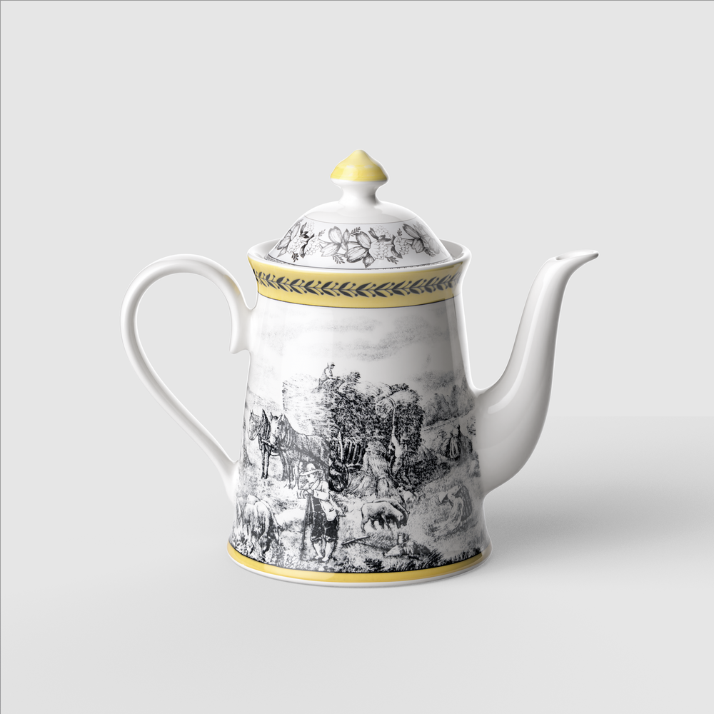 Audun Coffee pot - Multi-colored, 37.2 oz, Premium Porcelain