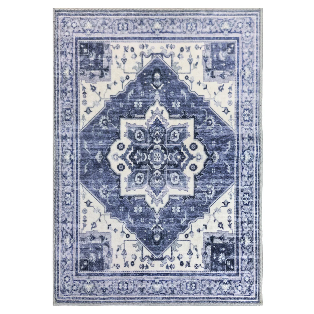 Muddy Mat® Admiral Washable Area Rugs for Living Room, Bedroom & Dining Room – Modern Soft Low Pile Non Slip Carpet – Pet Friendly Waterproof Foldable Rugs for Home