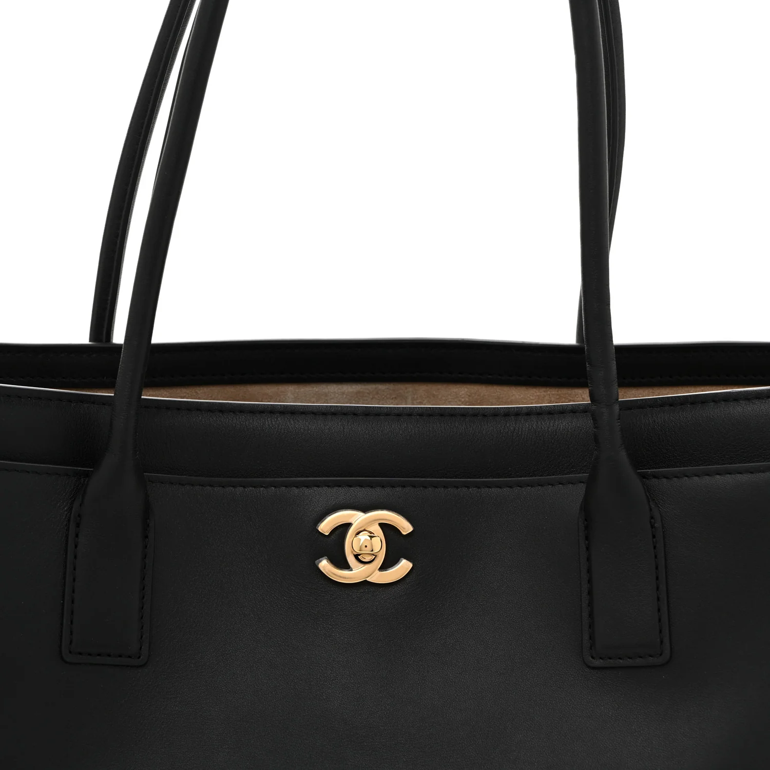 Calfskin Archetype Small Shopping Tote Black