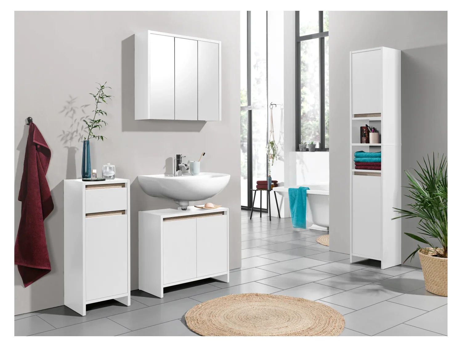 LIVARNO home Armoire de toilette, 65 x 60 x 17 cm, Oslo