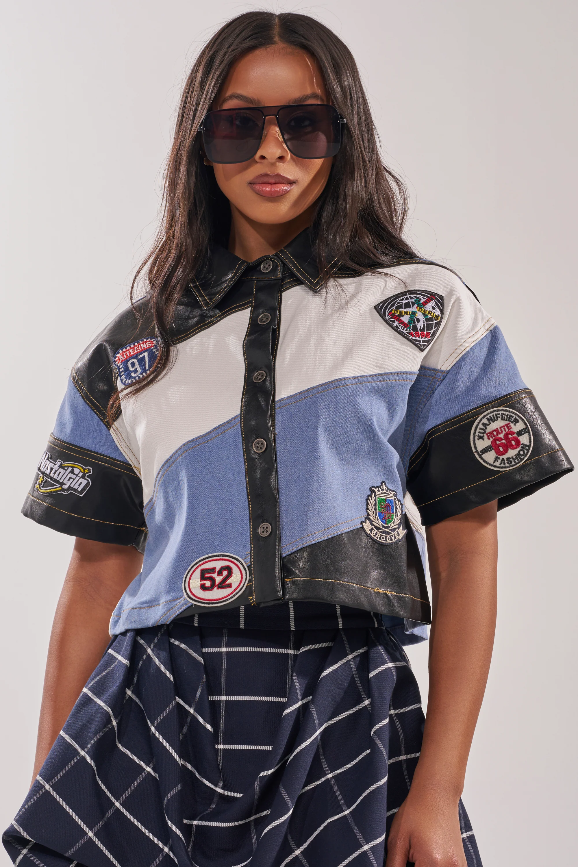 GUESS WHAT STRIPE SHORT SLEEVE BUTTON DOWN - Akira Store