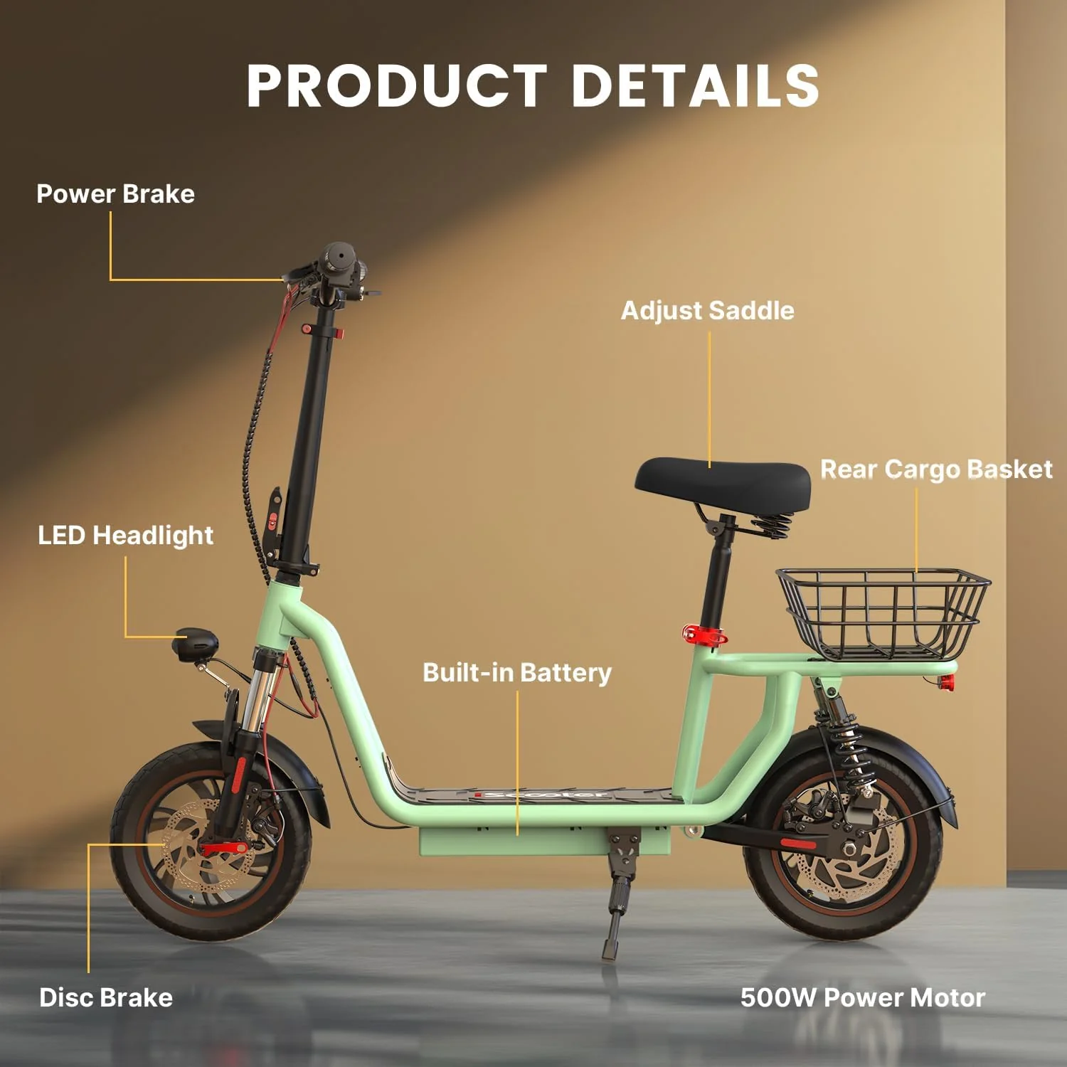 Trottinette électrique iScooter avec siège, autonomie de 60/34 km, vitesse maximale de 45/30/25 km/h, double suspension et panier
