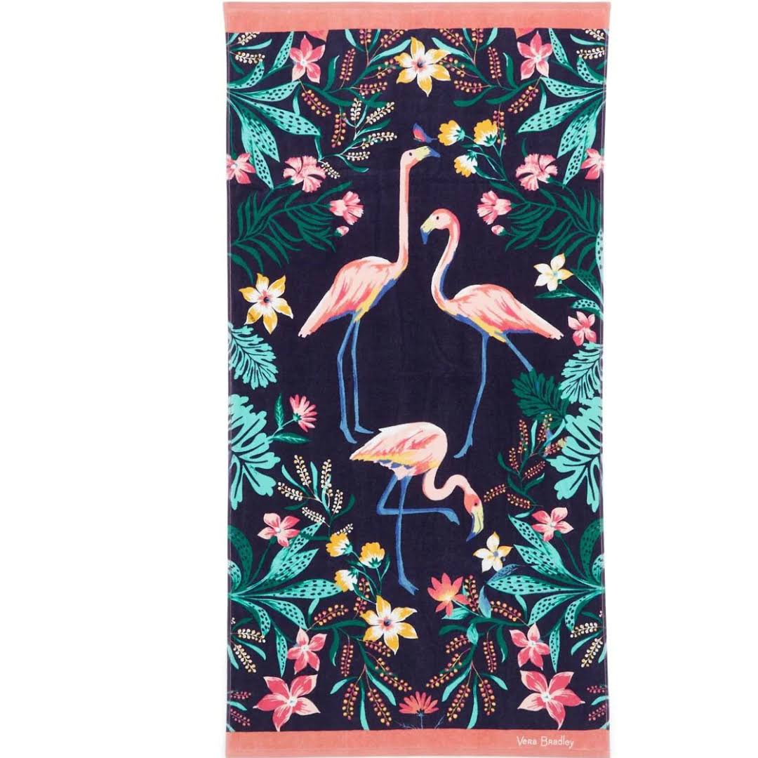 Vera Bradley Beach Towel - Flamingo Garden