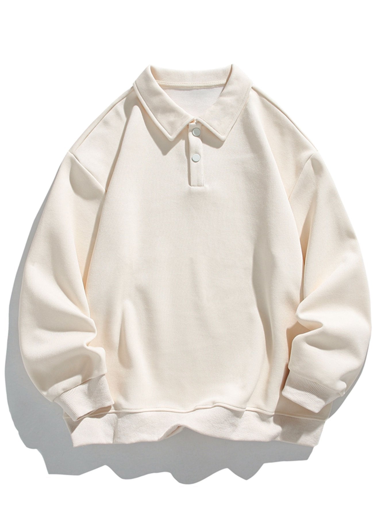 Sweat-shirt polo basique coupe décontractée