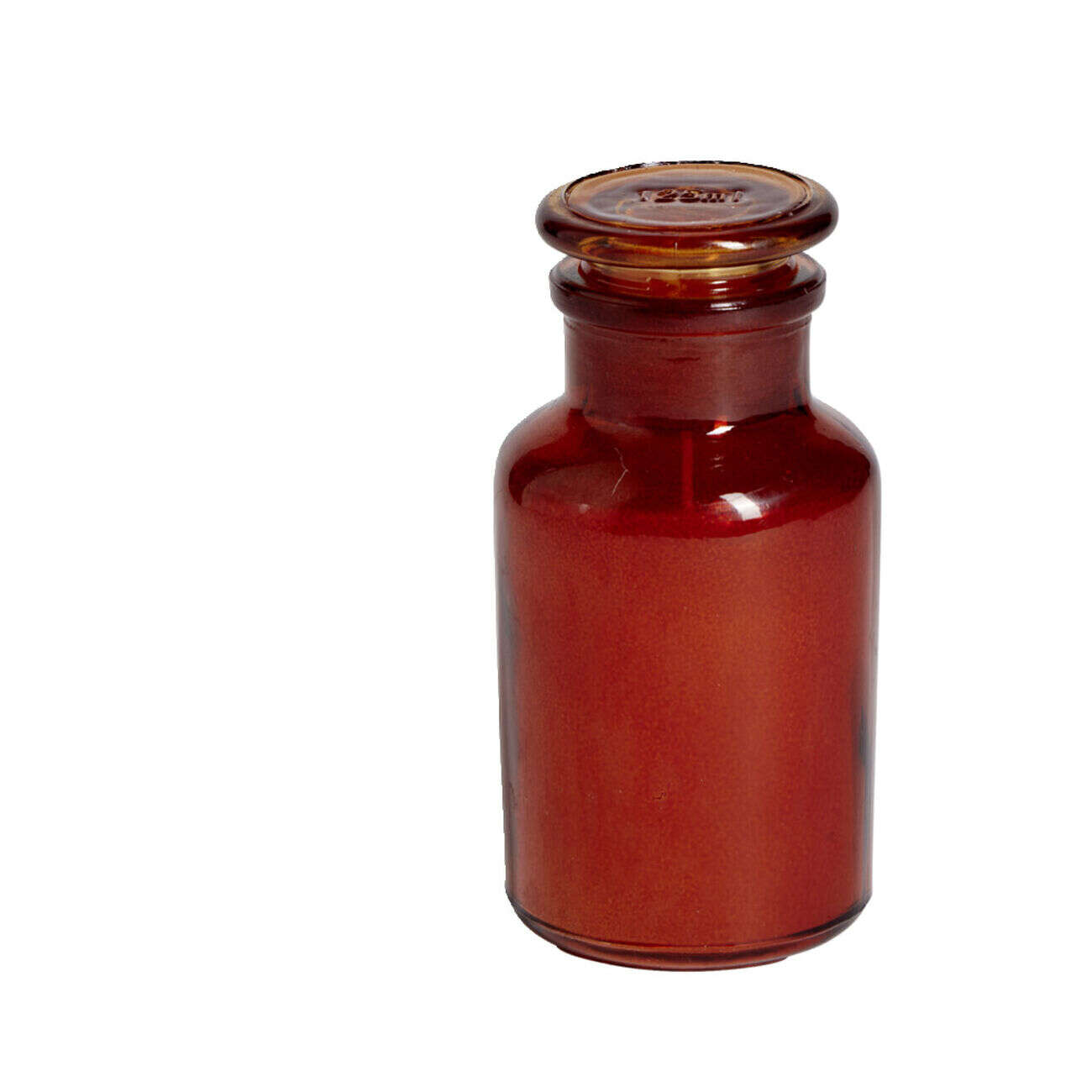 Bougie forme vase verre coloré Ø5,5xH11,5cm