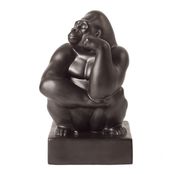Figur Gorilla med hånden mot kinnet 21 cm