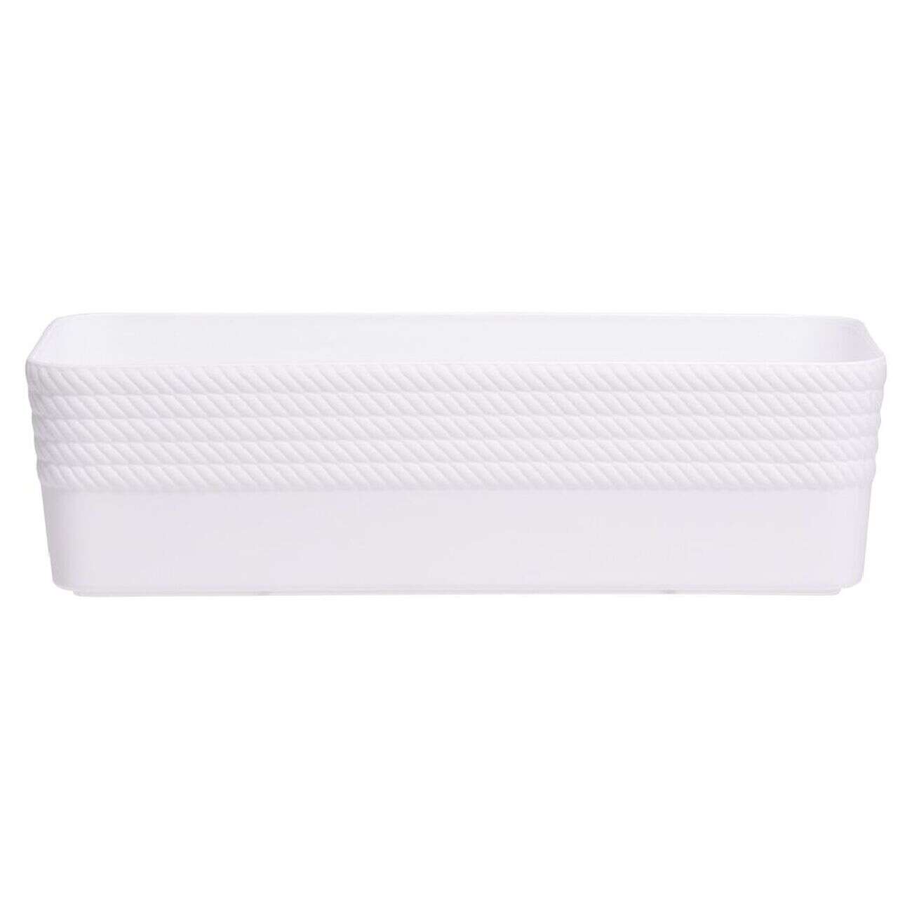 Boîte plastique blanc 25x11xH7cm