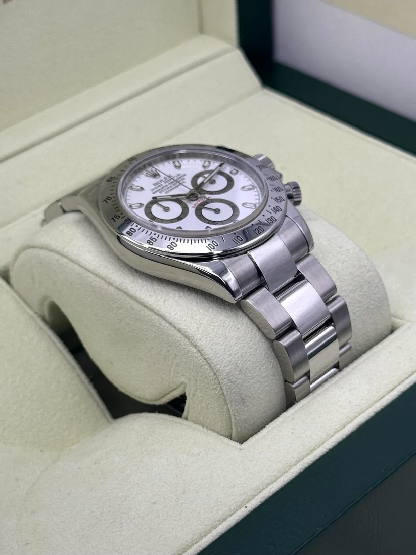 [Super Clone]Rolex Daytona 116520 White Dial Stainless steel Mens Watch
