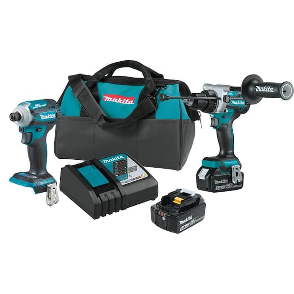 18V LXT Lithium ion Brushless 2 pc Combo Kit 5 0Ah with bonus 18V LXT Brushless 4 1/2 / 5 in X LOCK Angle Grinder Image 2