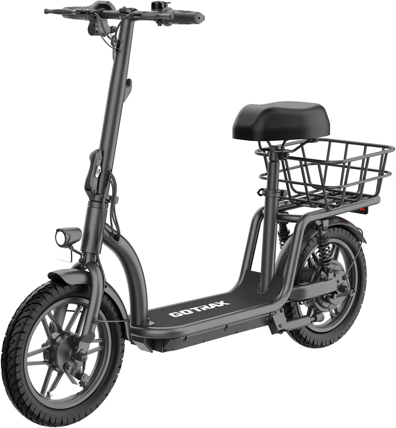 Trottinette électrique Gotrax pour adultes avec siège, autonomie maximale de 30 à 40 km, pneus tout-terrain, larges pédales