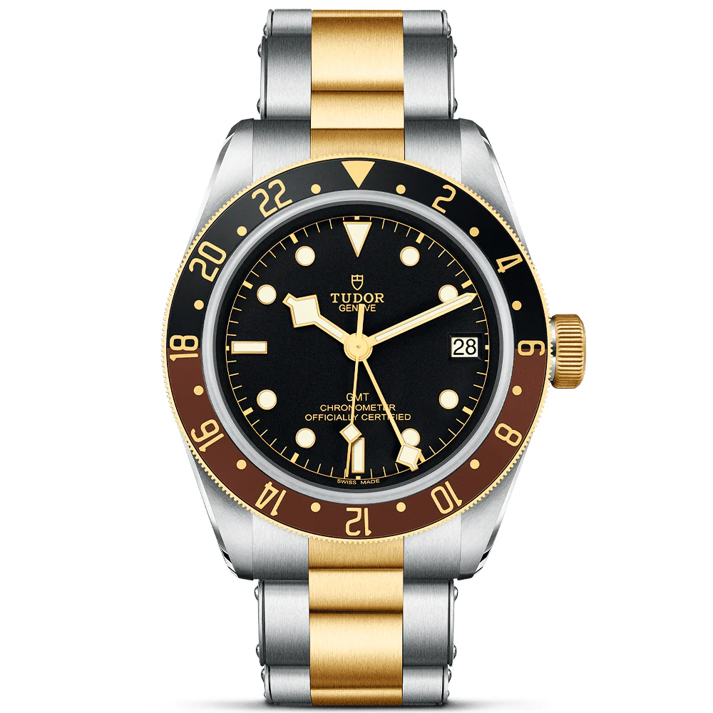 【Super Clone】TUDOR Black Bay GMT S&G Steel and 18ct Yellow Gold 41mm Bracelet Watch M79833MN-0001