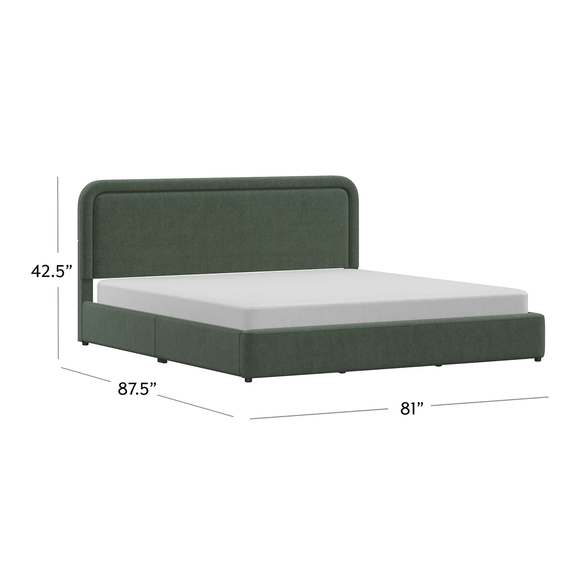 Better Homes & Gardens Juliet King Boucle Platform Bed, Ivory