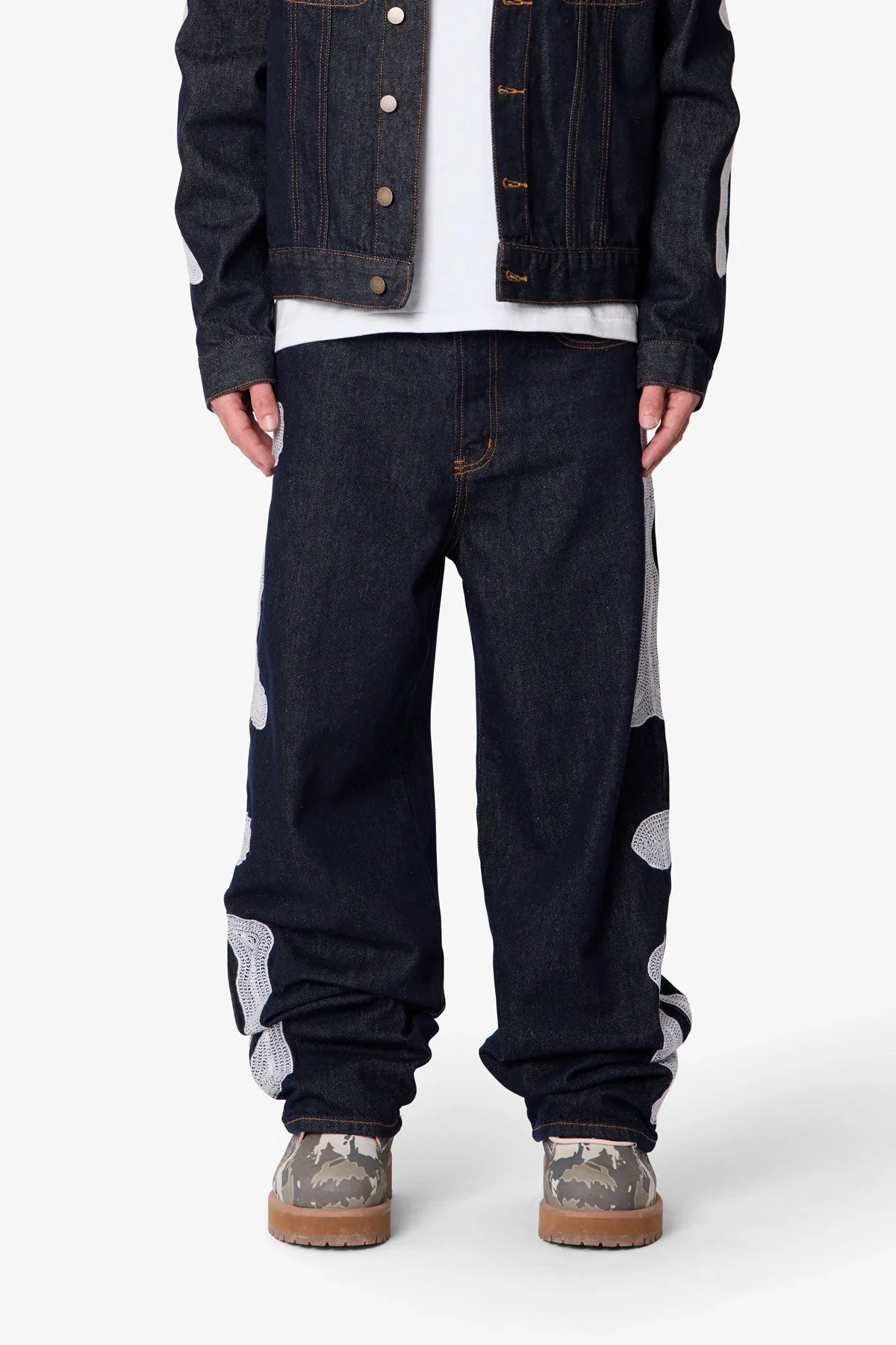 Raw Skeleton Ultra Baggy Denim - Rinsed Indigo
