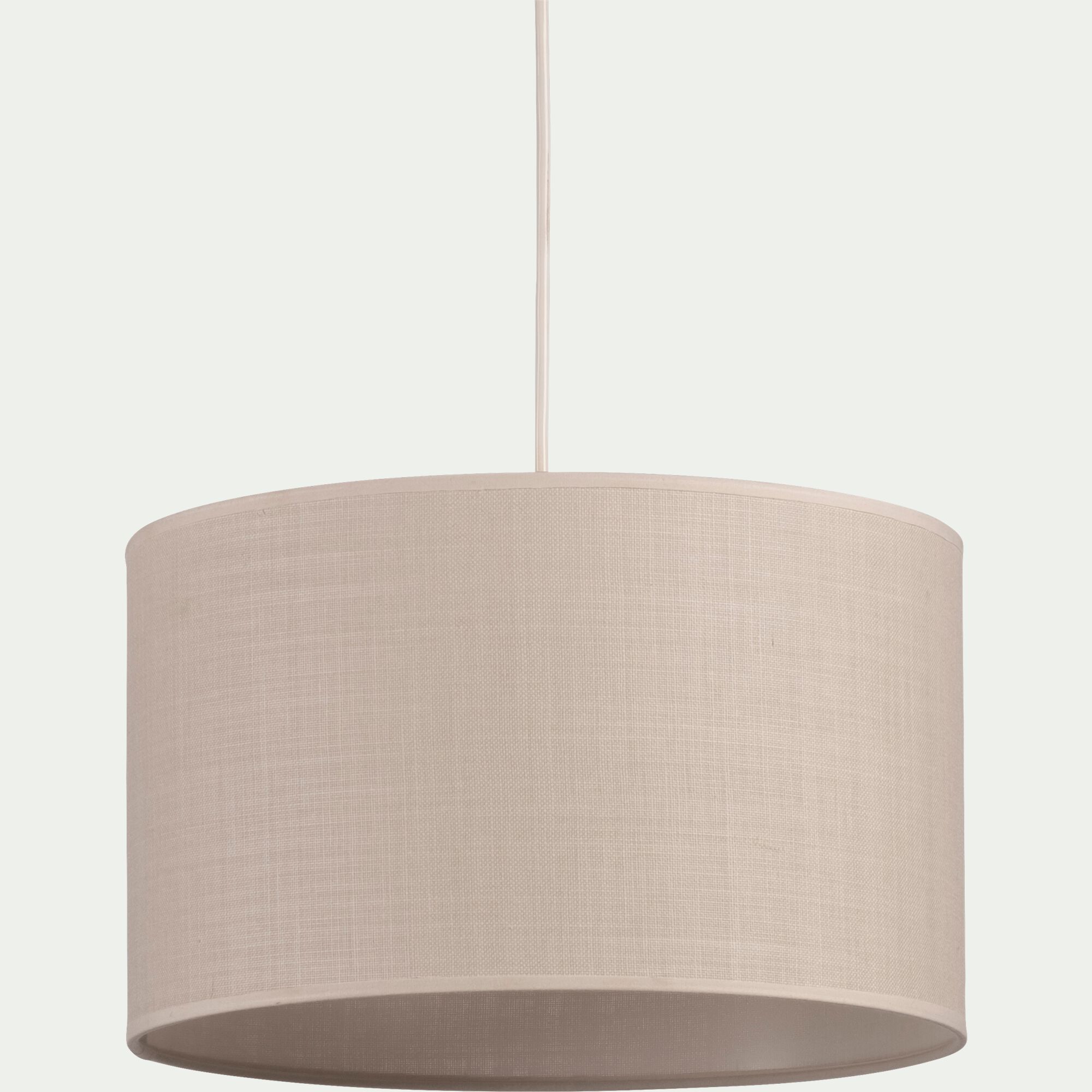 MISTRAL - Abat-jour cylindrique en coton D60cm - beige roucas