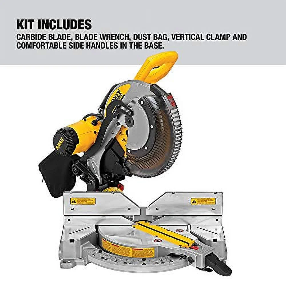 DEWALT 308351915 12 in. 15 Amp Compound Double Bevel Miter Saw