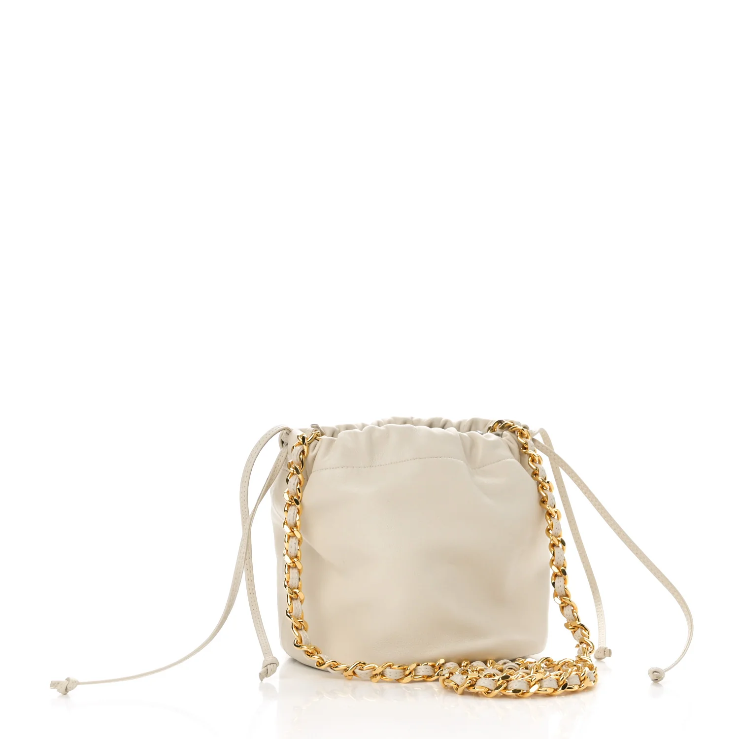 Smooth Calfskin Aria Bucket Bag Off White