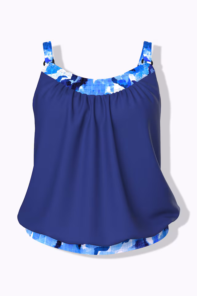 Elastic Hem Tankini Set