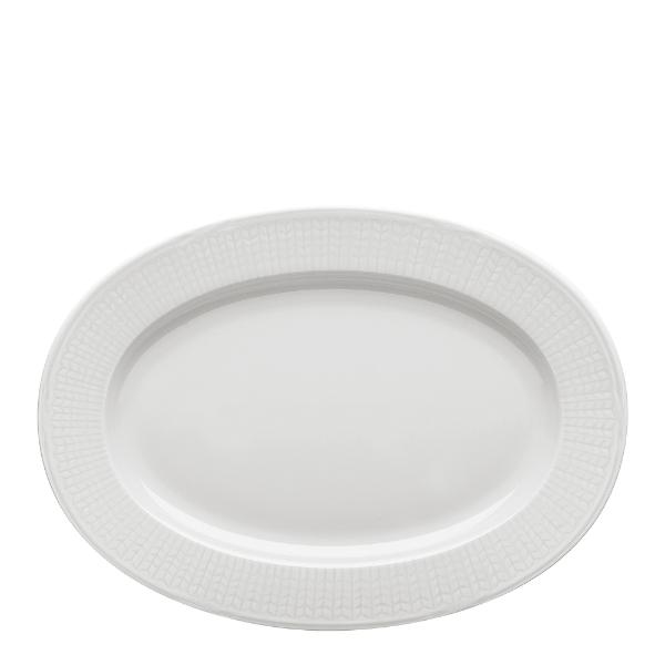 Swedish Grace ovalt fat 32 cm snø/hvit