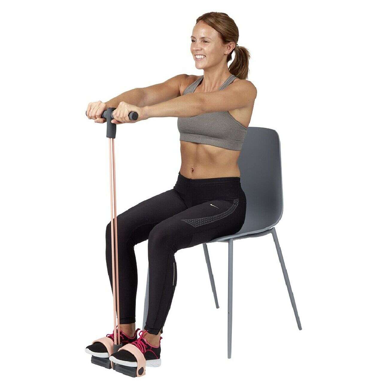 Rameur avec élastique