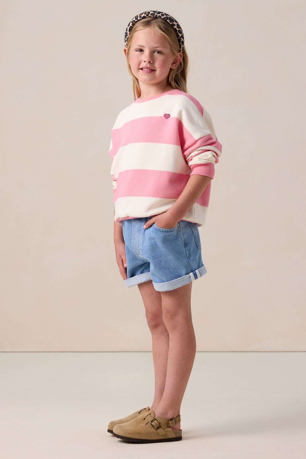 Lichtblauwe denim short