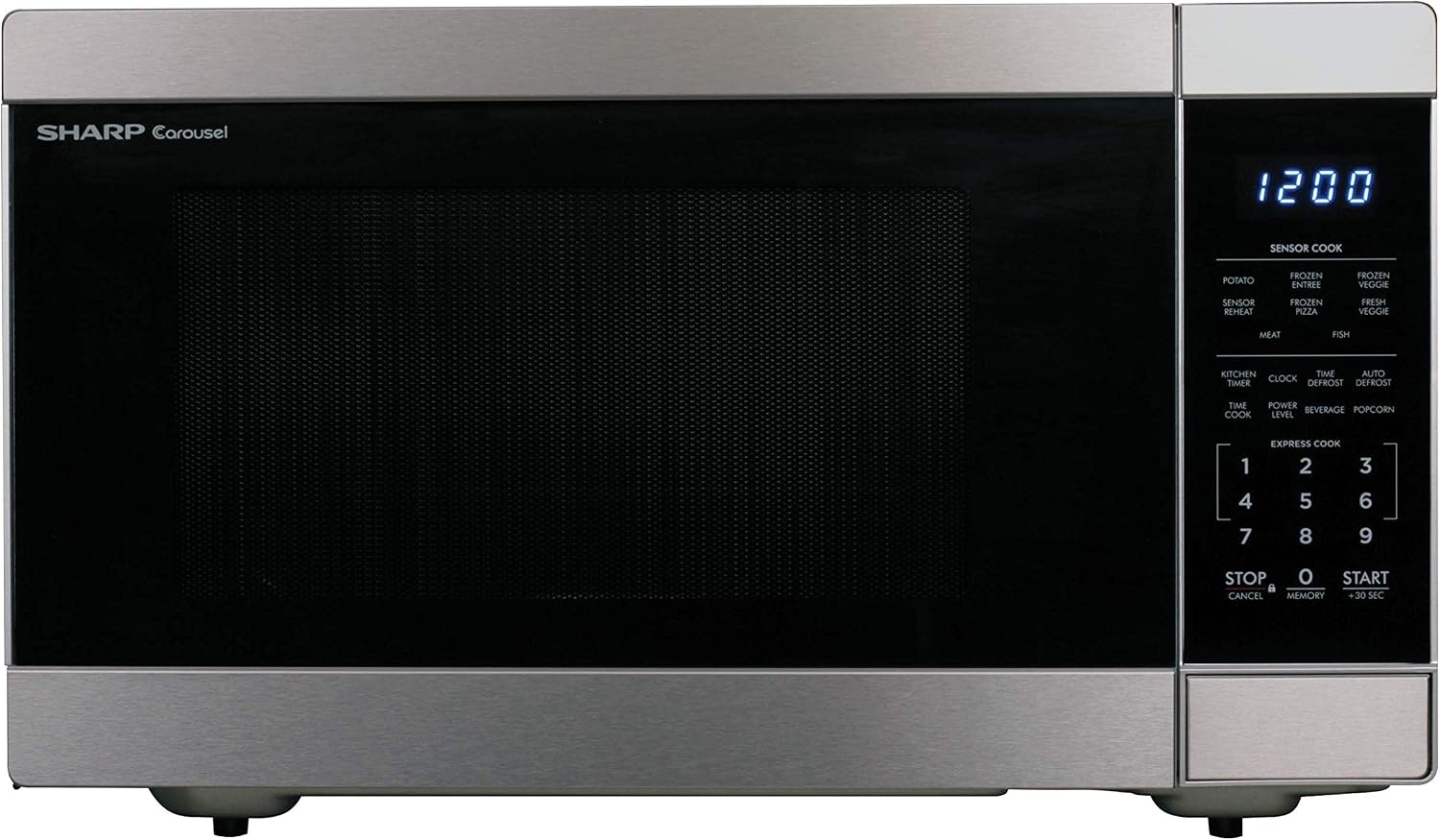 Sharp SMC1662KS 1.6 cu1100W Stainless Steel Countertop Microwave Oven