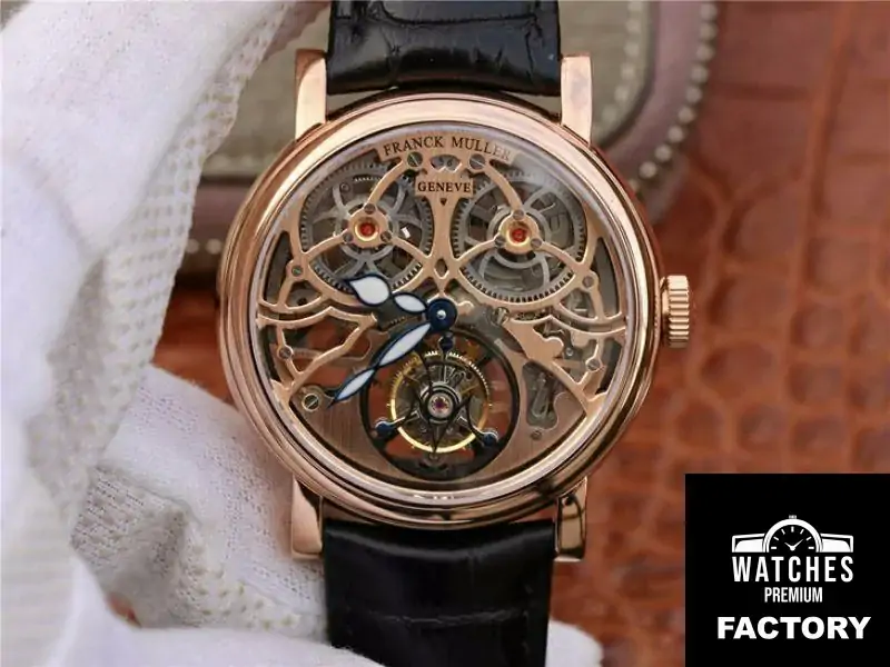 Franck Muller Giga Tourbillon 18K Rose Gold Skeleton Dial