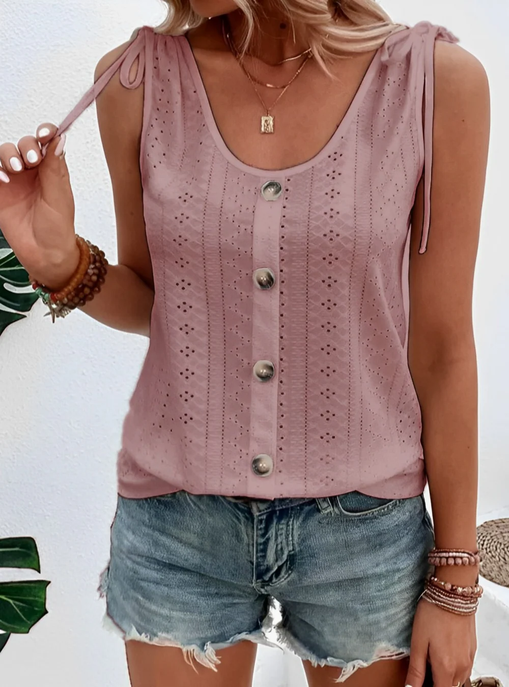 Blouse sans manches élégante pour femmes