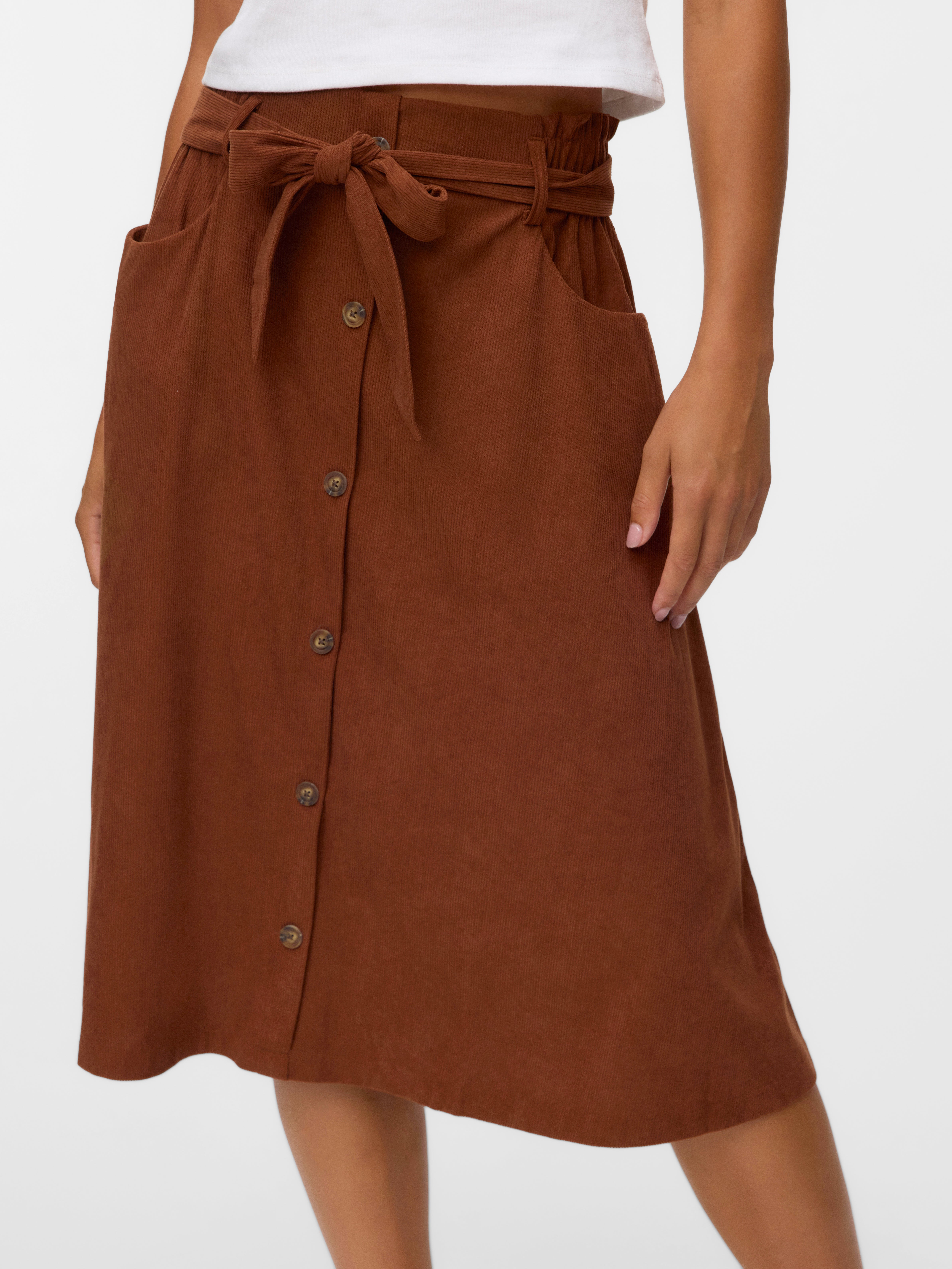 VERO MODA® VMVILJA Corduroy High waist Midi skirt