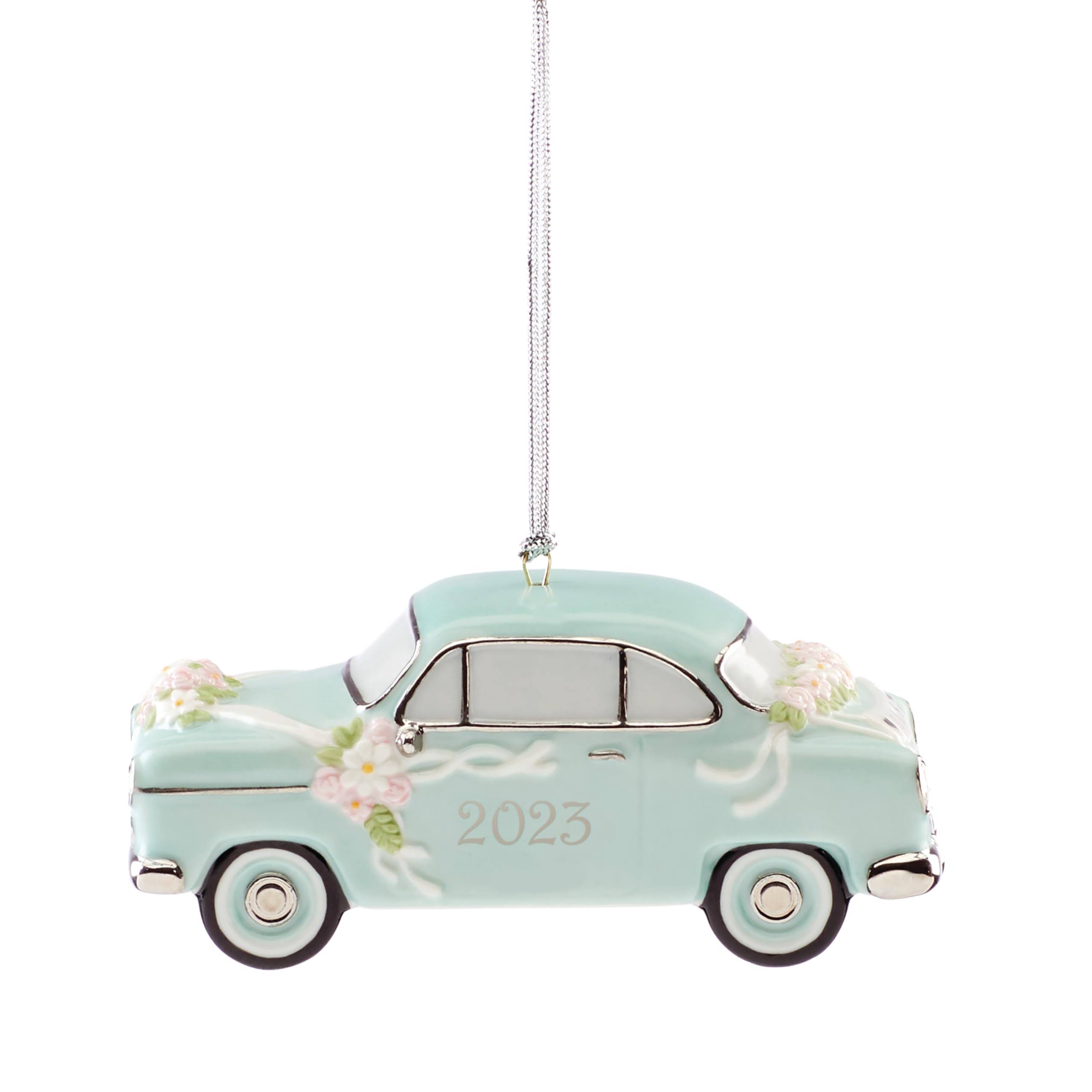 Lenox 2023 Just Married Vintage Car Ornament