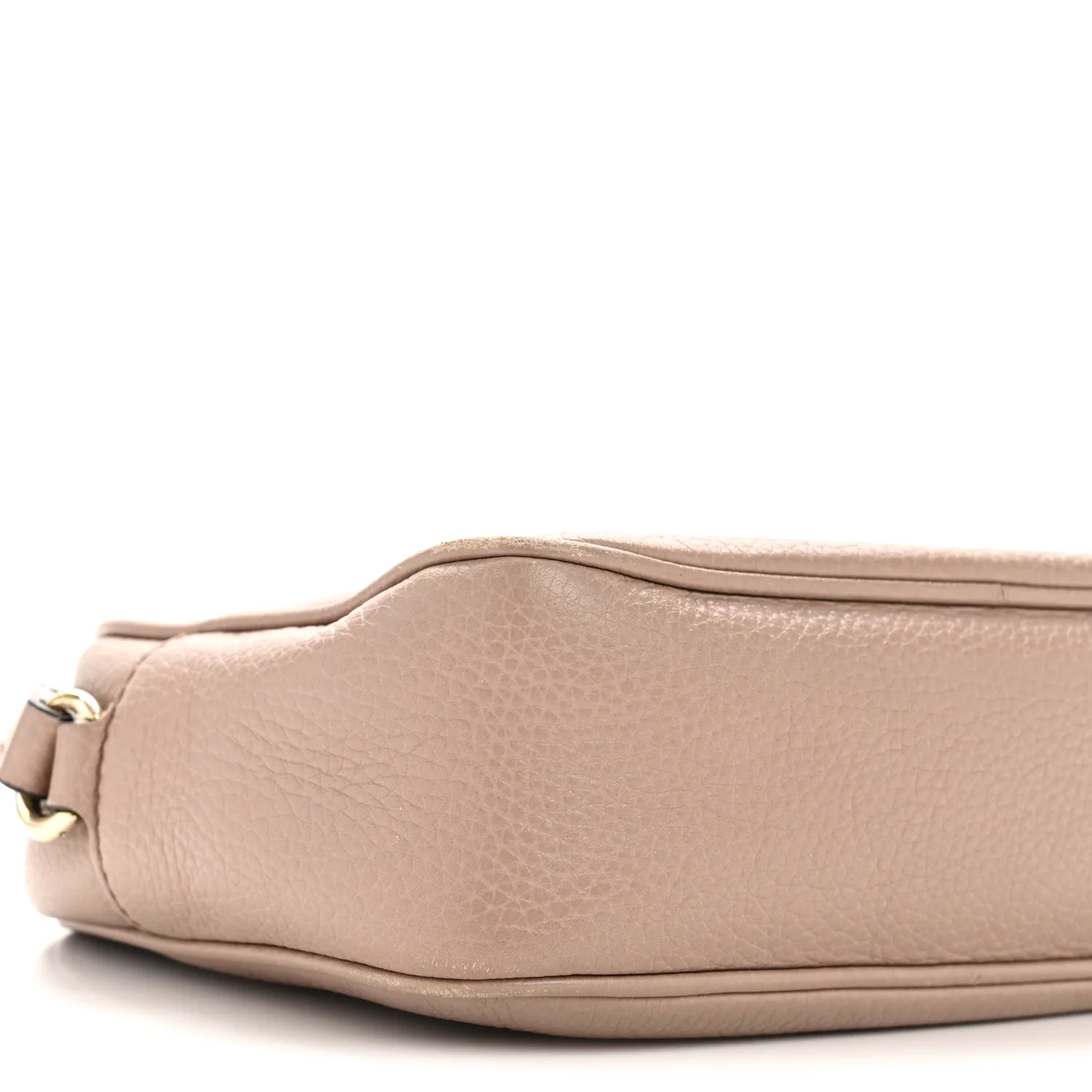 Pebbled Calfskin Small Soho Disco Bag Rose Beige
