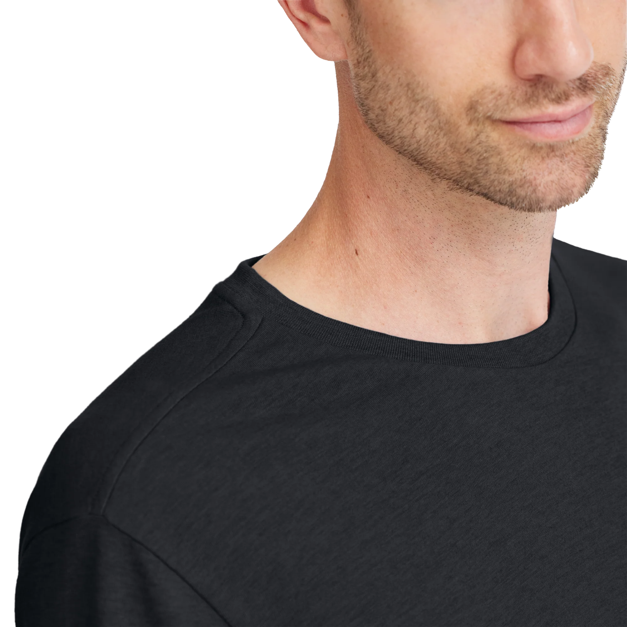 Men's Soft Merino Tee - True Black