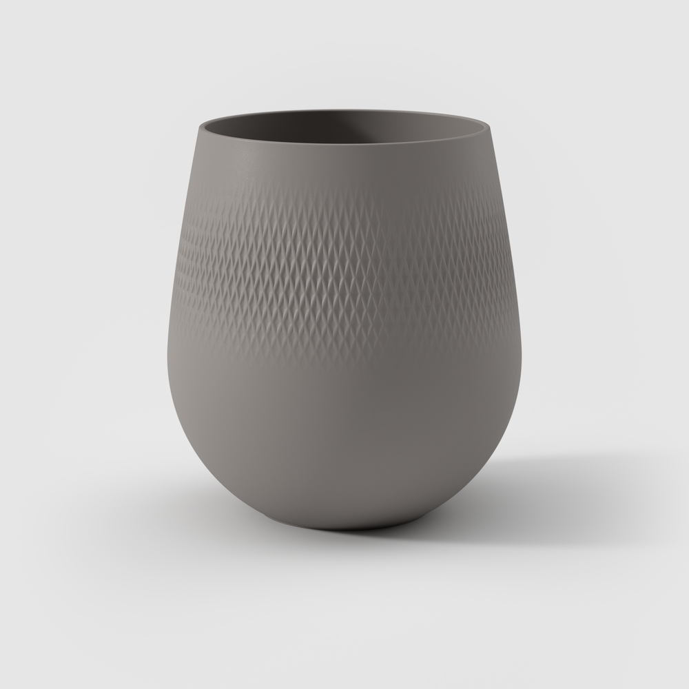 Manufacture Vase - Taupe, 8.2'' x 9.1'', Premium Porcelain