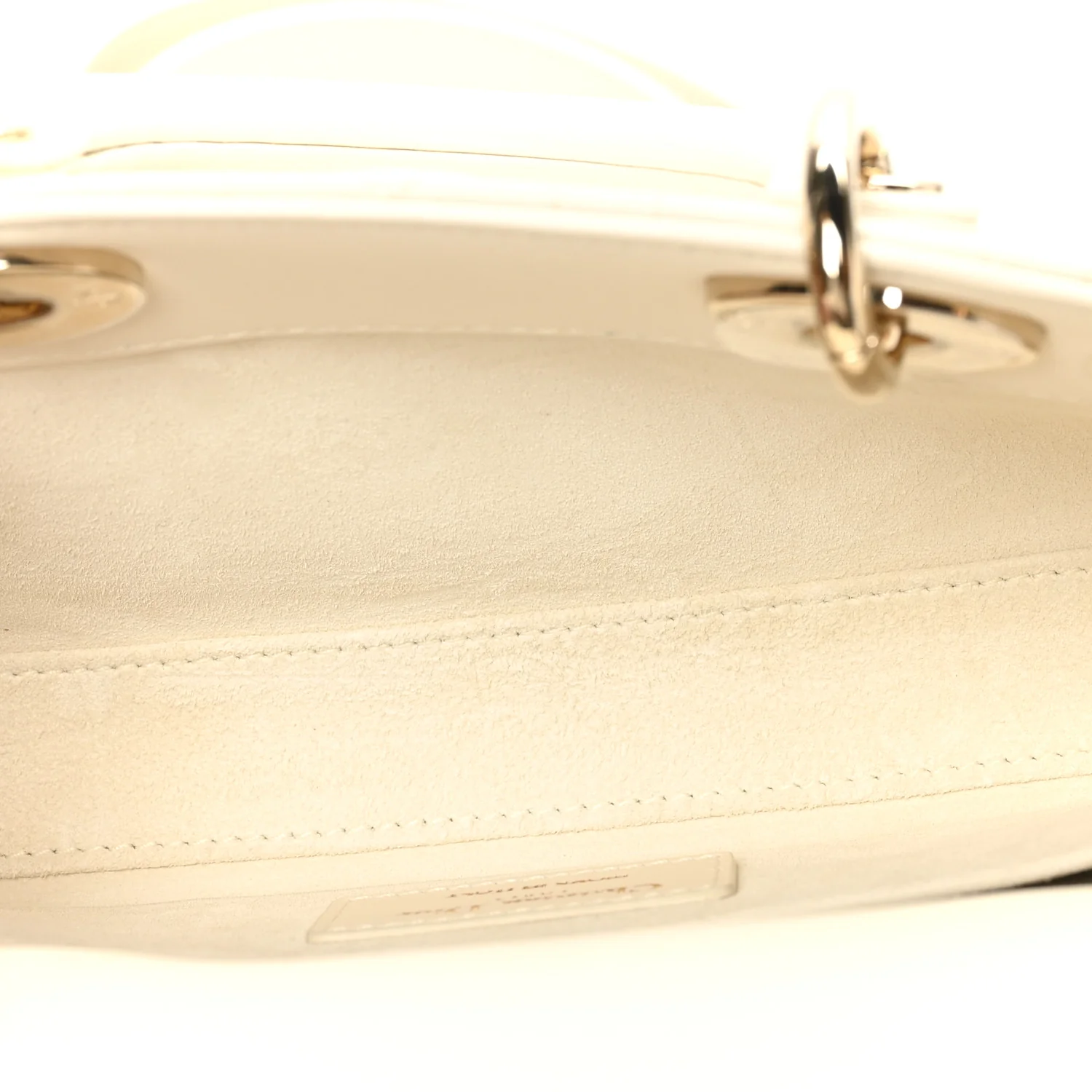 Lambskin Cannage Small Lady D-Joy Latte