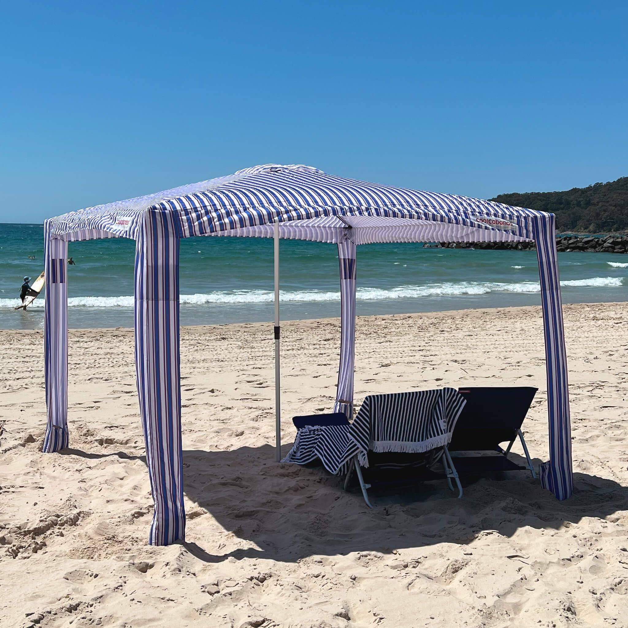 CoolCabanas Beach Cool Cabana Canopy Sun Shade Shelter Tent - 8' x 8' or 6'6