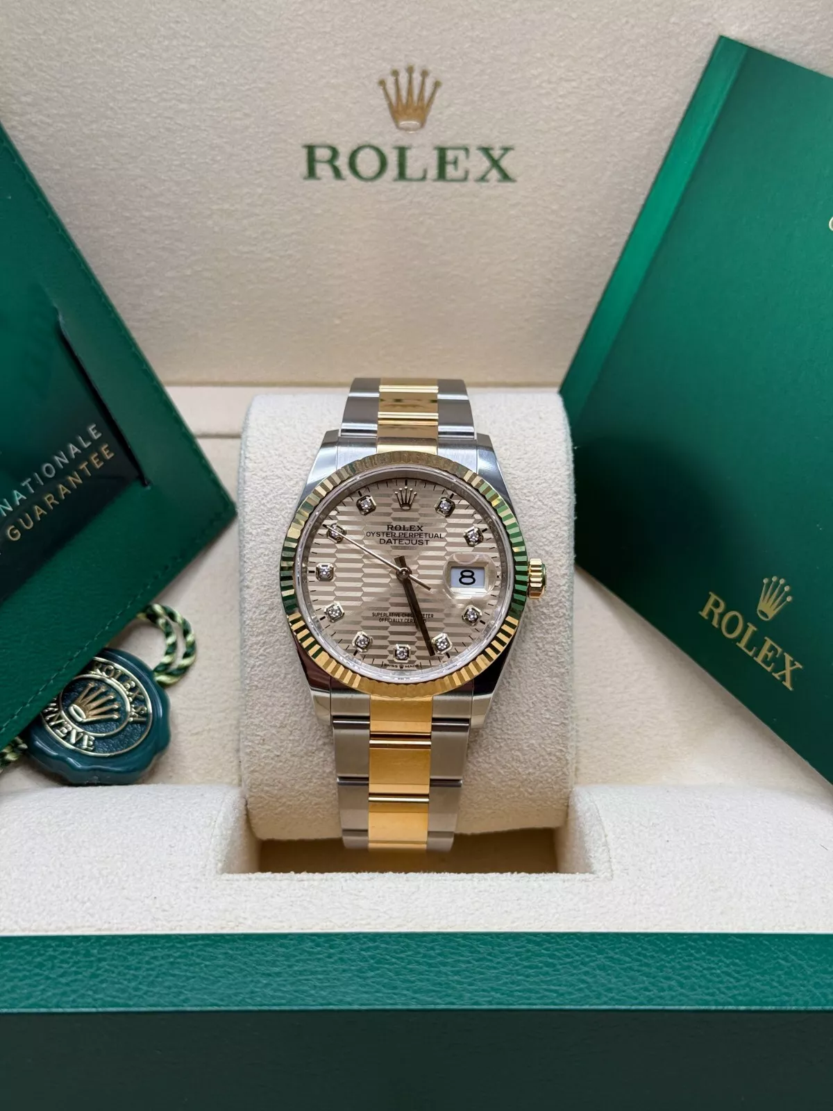 [Super Clone]RLX  Datejust 36mm 126233-0046 Golden Fluted Motif 36mm Dial Oyster Bracelet
