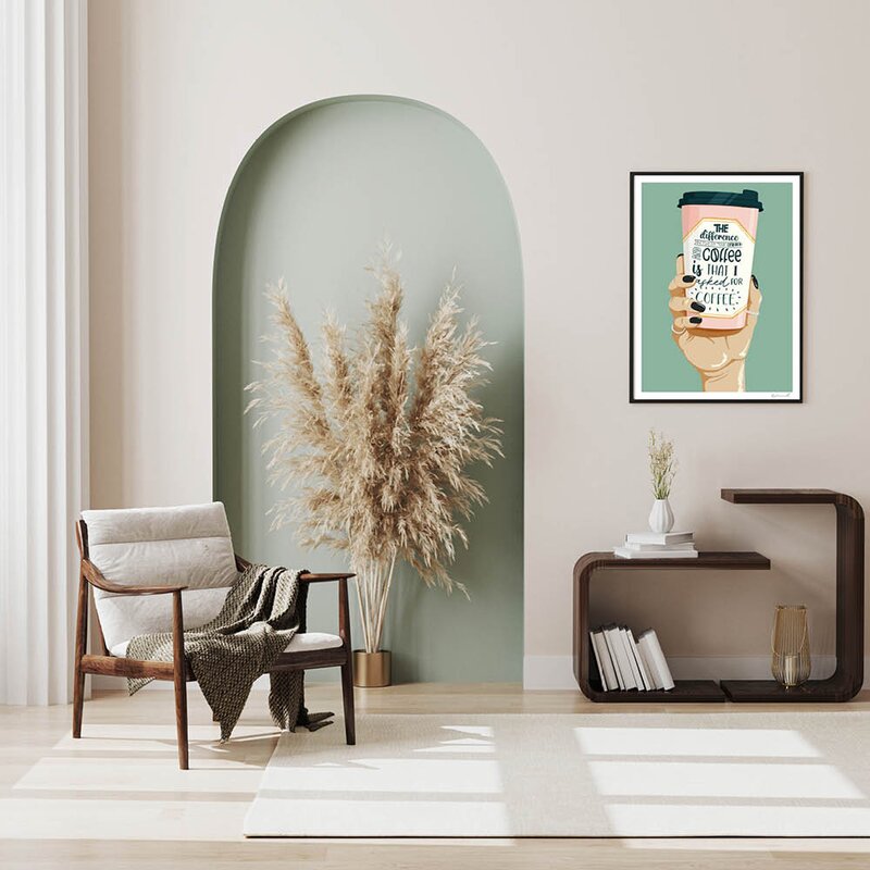 ByKammille poster 50x70 cm i asked for coffee