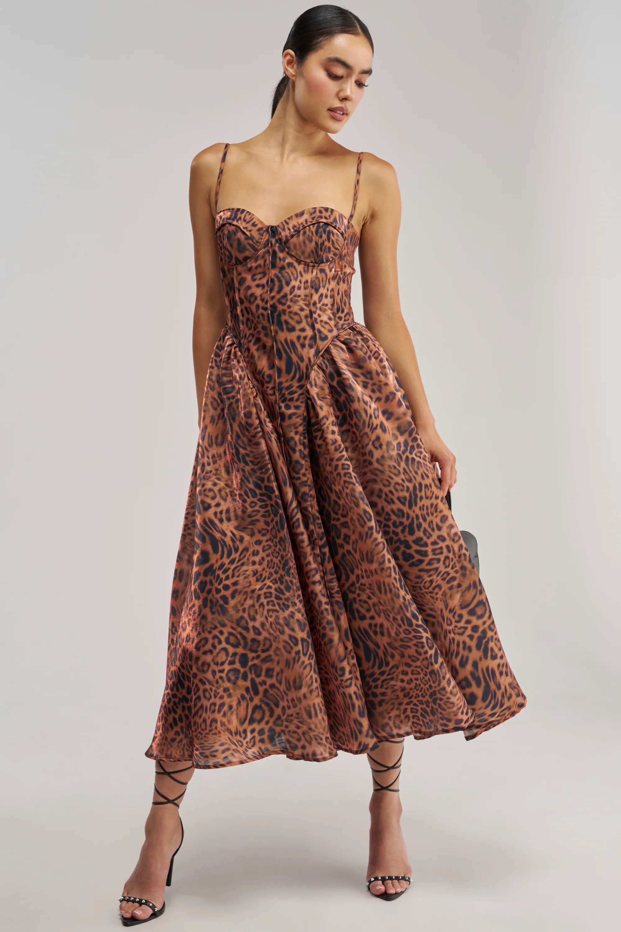 CHEETAH SISTERS MIDI DRESS - Akira Store