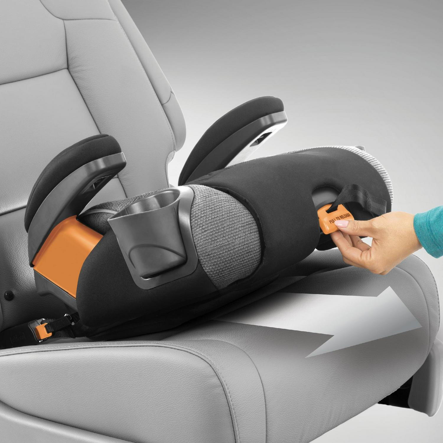 Chicco Kidfit Zip Plus 2 - in - 1 Belt Positioning Booster Car Seat - Taurus (Black/Grey). New