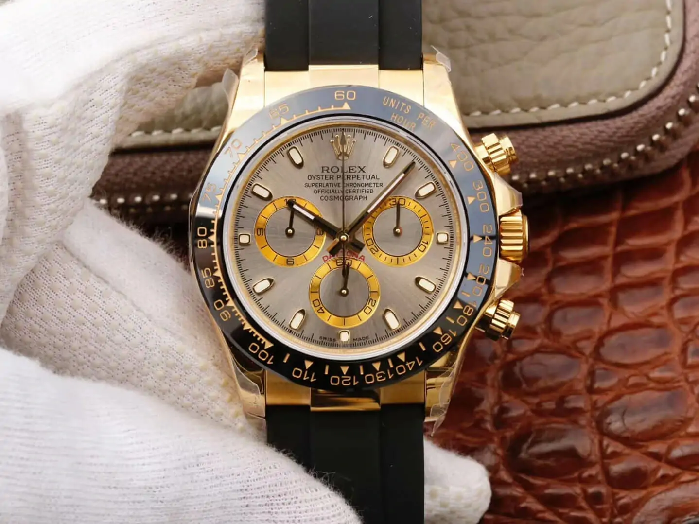 Rolex Daytona Cosmograph 116518LN JH Factory Rubber Strap