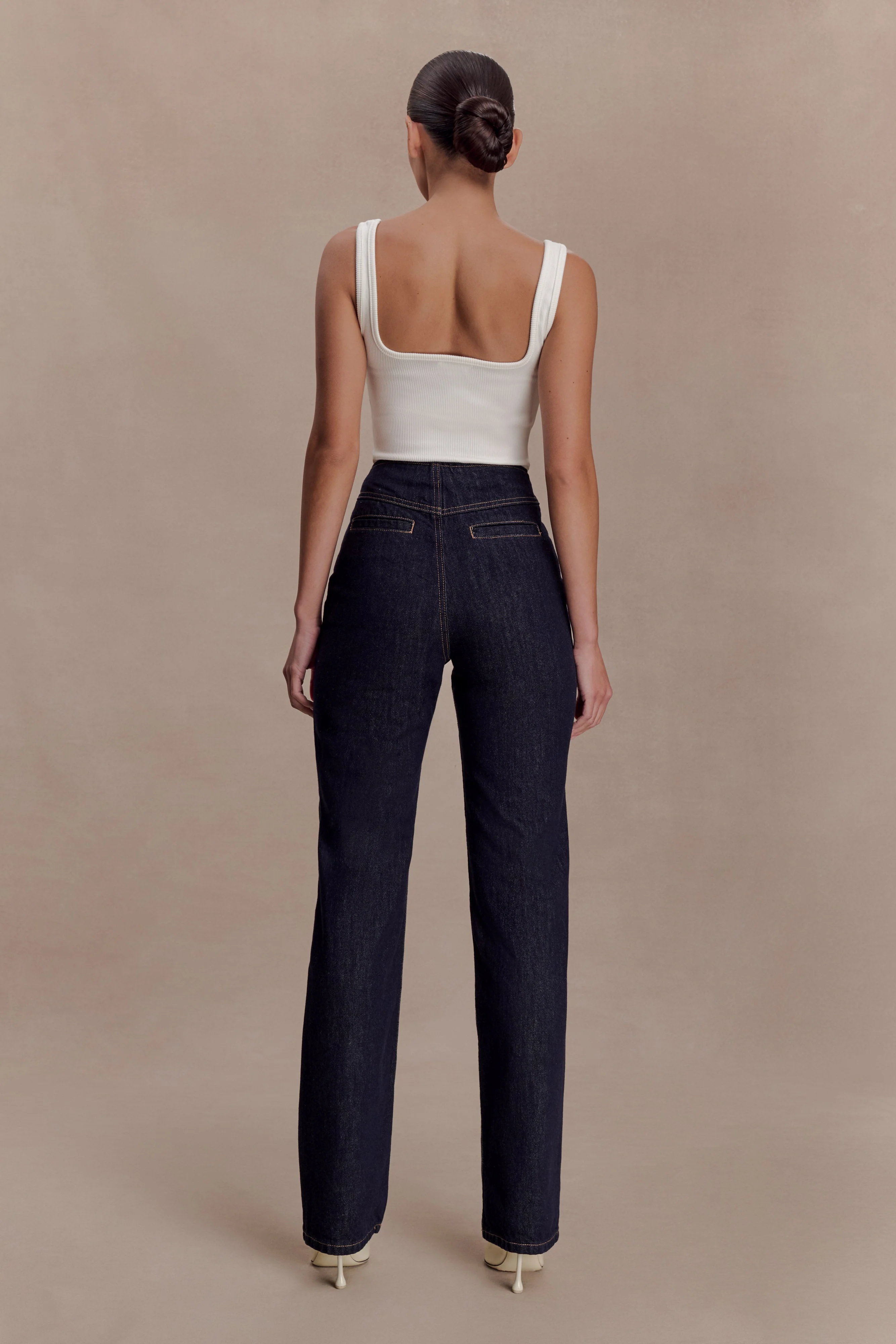 Clarrissa High Rise Jeans - Washed Indigo Blue