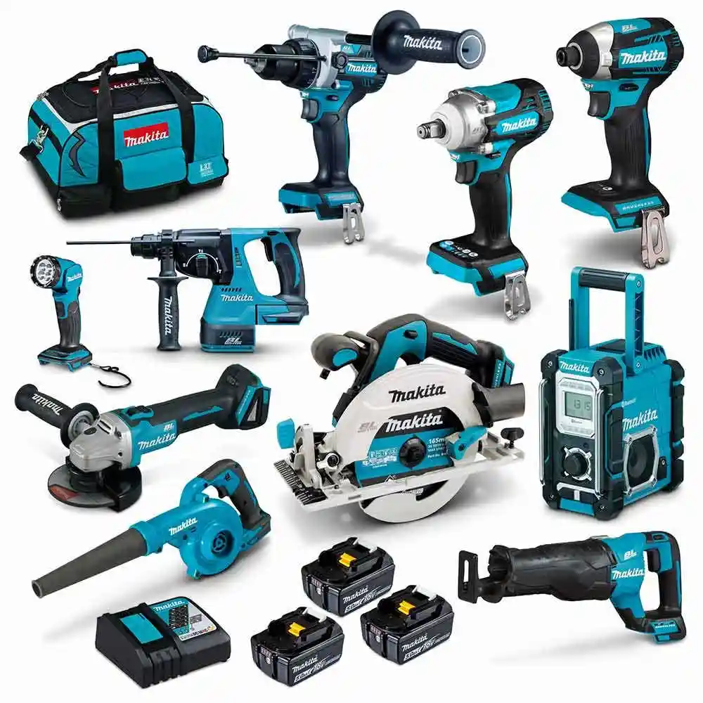 Kit combiné MAKITA 18V sans balais 10 pièces 3 x 5,0 Ah DLX1042TX1