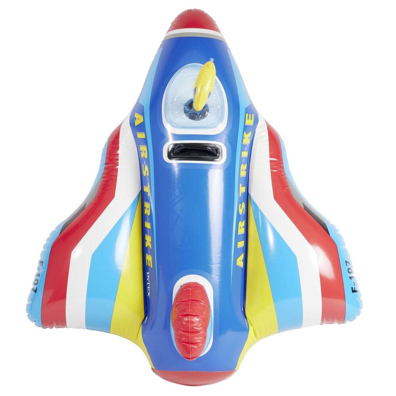 Avion gonflable Intex avec pistolet intégré 104x117cm (2 modèles bleu ou rouge)