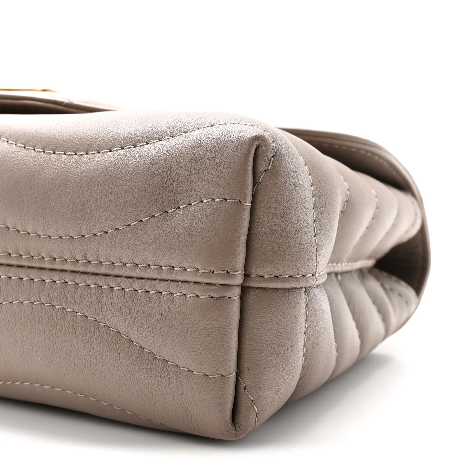 Calfskin LV New Wave Chain Bag Taupe