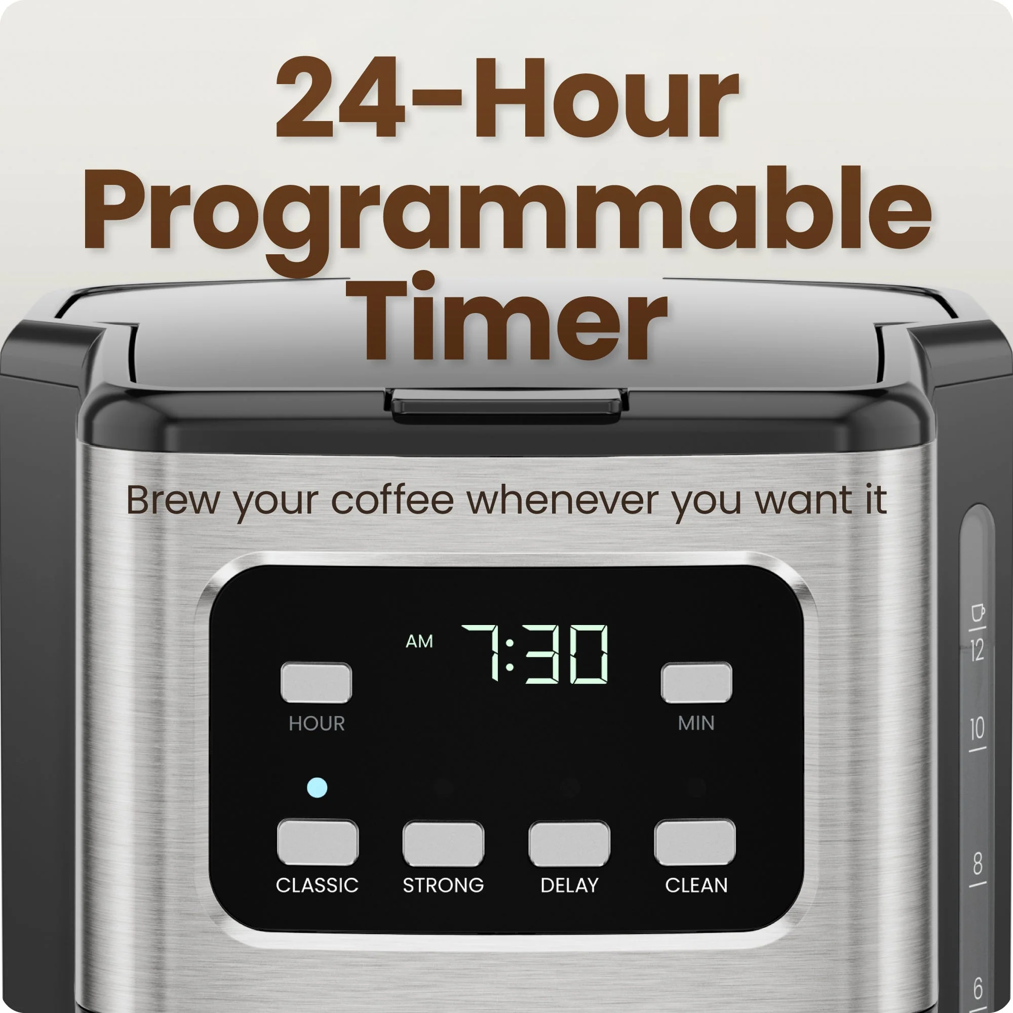 12-Cup Programmable Digital Coffee Maker