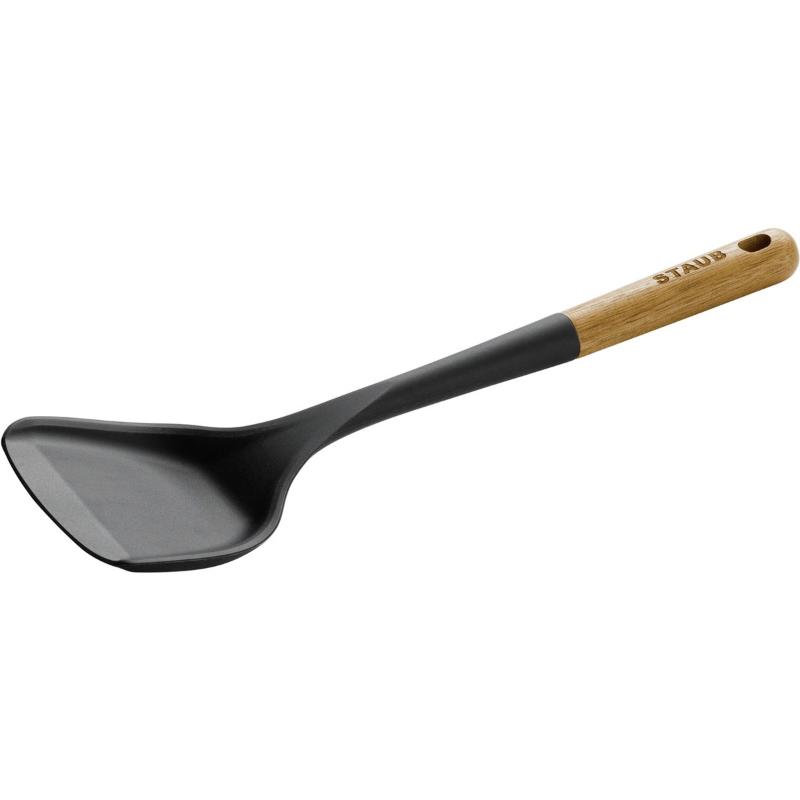 Steke-wokspade i silikon 9,2x31 cm akasietree/svart