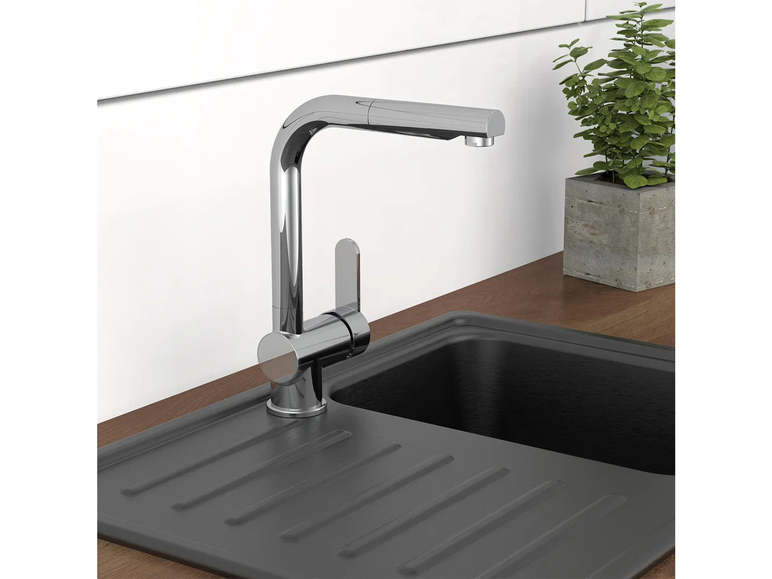 Schtte Mitigeur robinet de cuisine LONDON, avec bec extensible