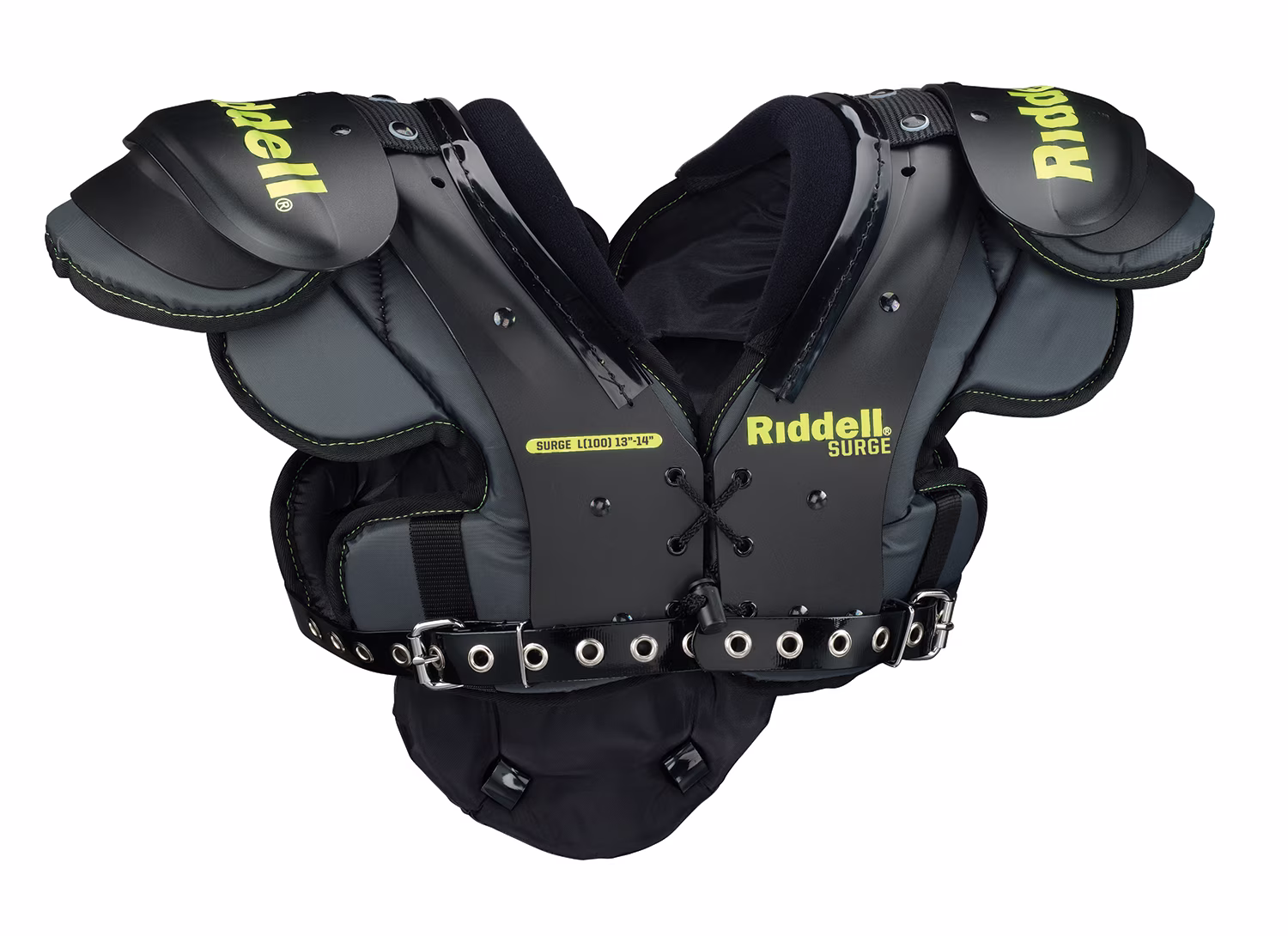 Surge Youth Football Shoulder Pad Black/Volt, Small(S) - Image 5